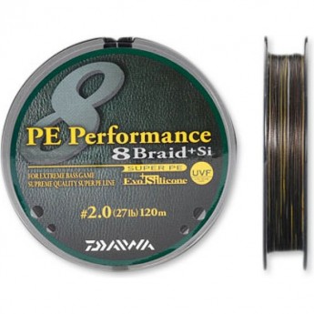 Плетеная леска DAIWA PE Performance 8 Braid + Si / #2,5 (14,9 кг) - 120м (тёмно-коричневая) Плетеная леска DAIWA PE Performance 8 Braid + Si / #2,5 (14,9 кг) - 120м (тёмно-коричневая)